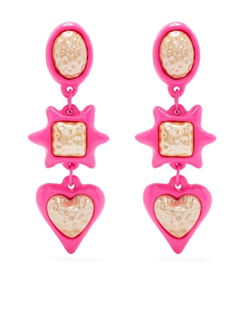 Gold-tone Foxy Brown Drop Earrings