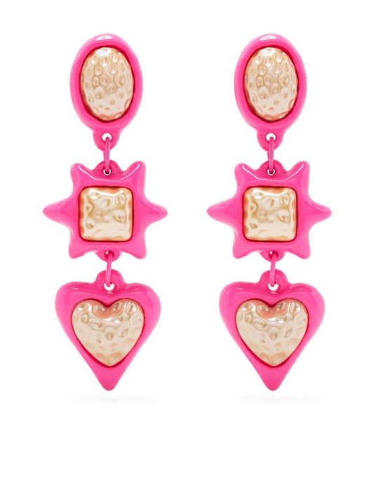 Gold-tone Foxy Brown Drop Earrings