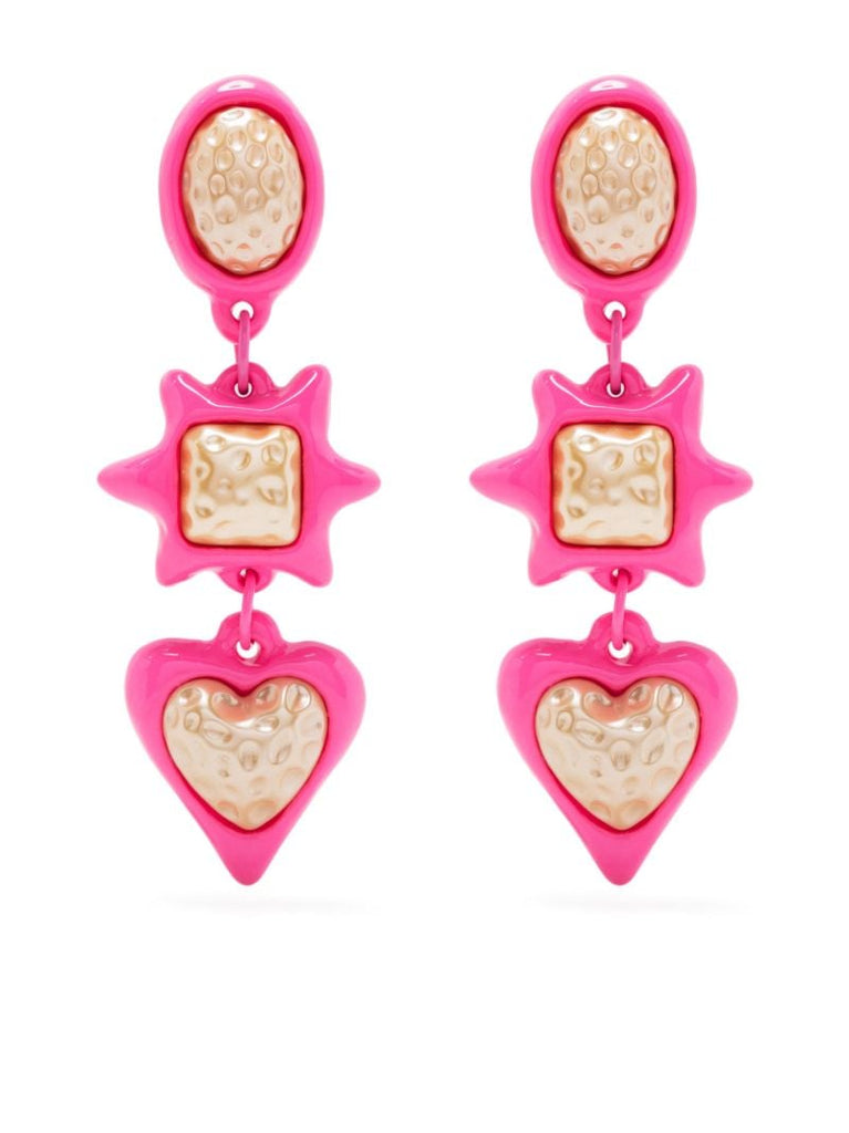 Gold-tone Foxy Brown Drop Earrings
