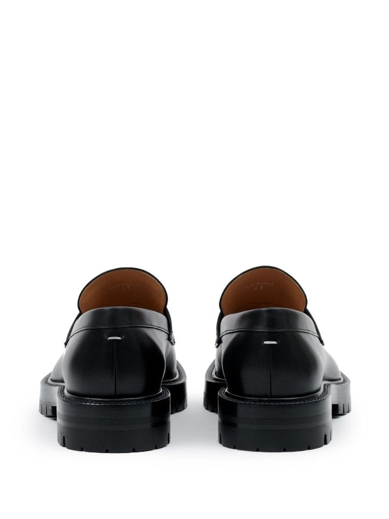Black Tabi Leather Loafers