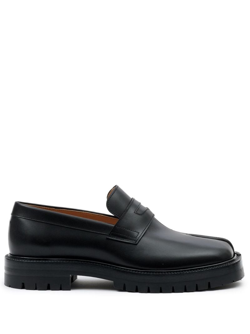 Black Tabi Leather Loafers