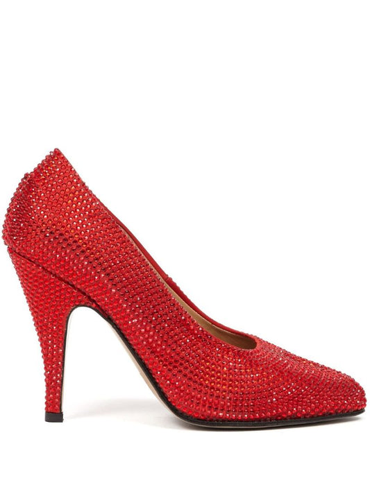 Red Tabi 110 Rhinestone-embellished Pumps