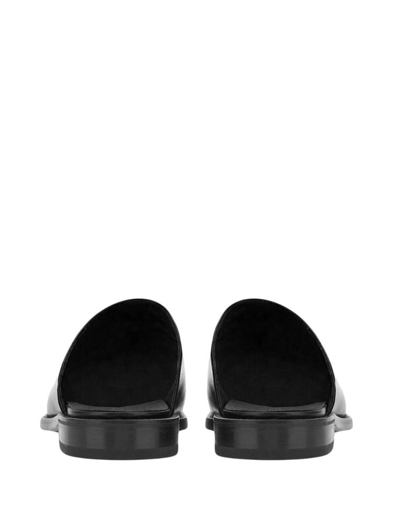 Black Leather Slip-on Loafers