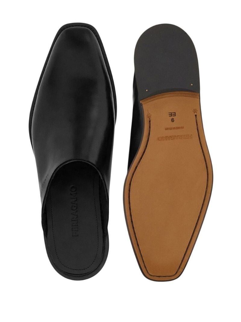 Black Leather Slip-on Loafers