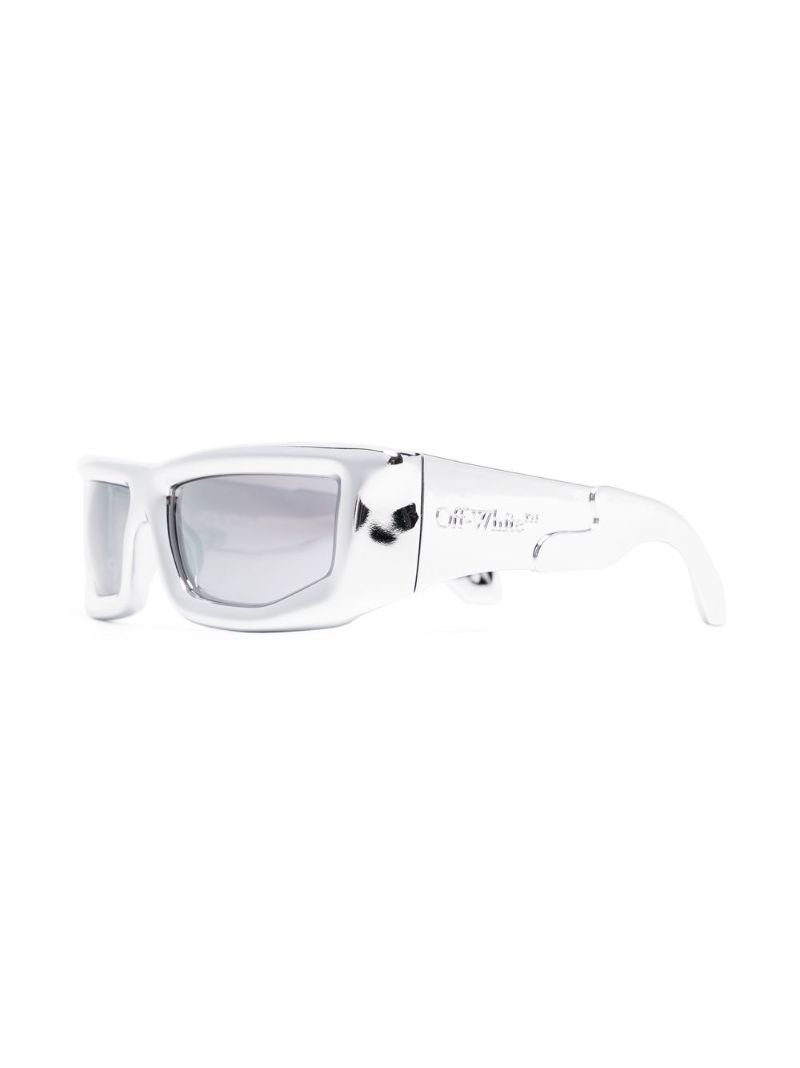 White Volcanite Square Sunglasses