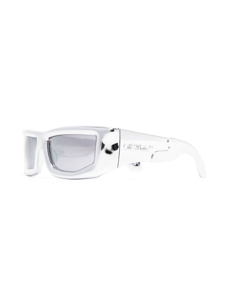 White Volcanite Square Sunglasses