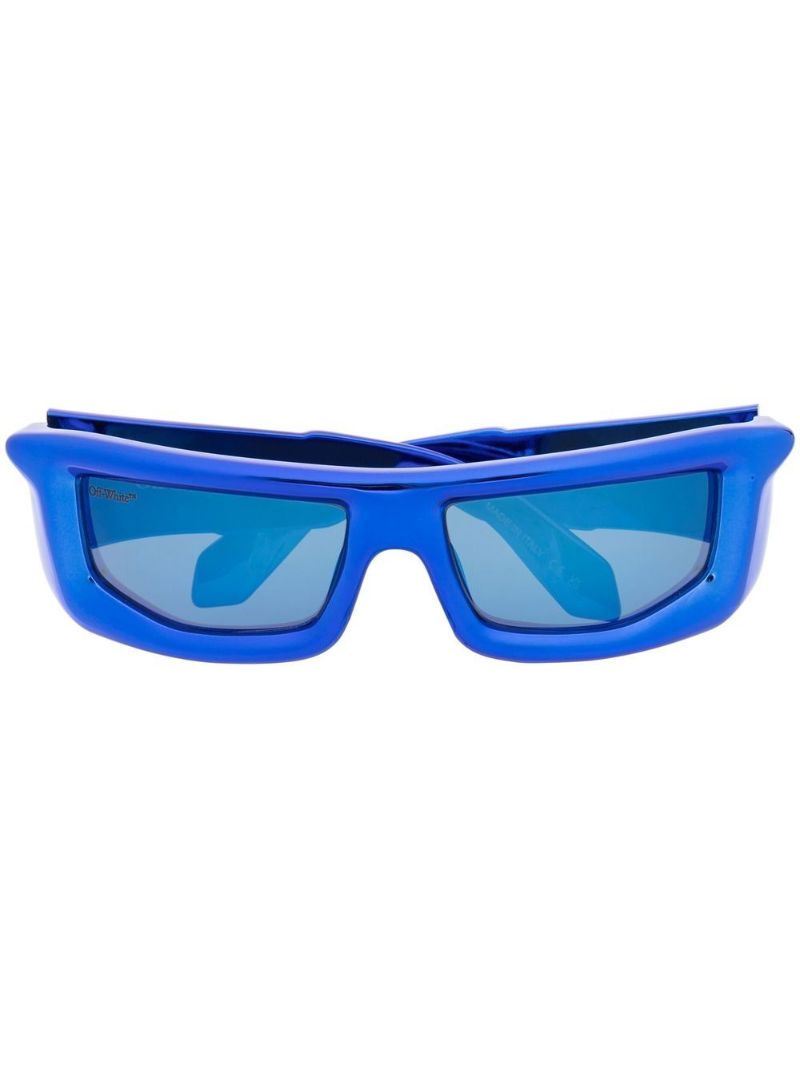 Blue Volcanite Square Sunglasses