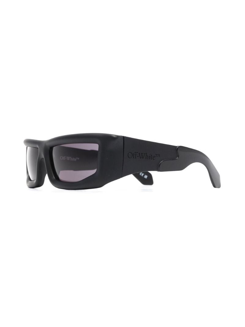 Black Volcanite Square Frame Sunglasses