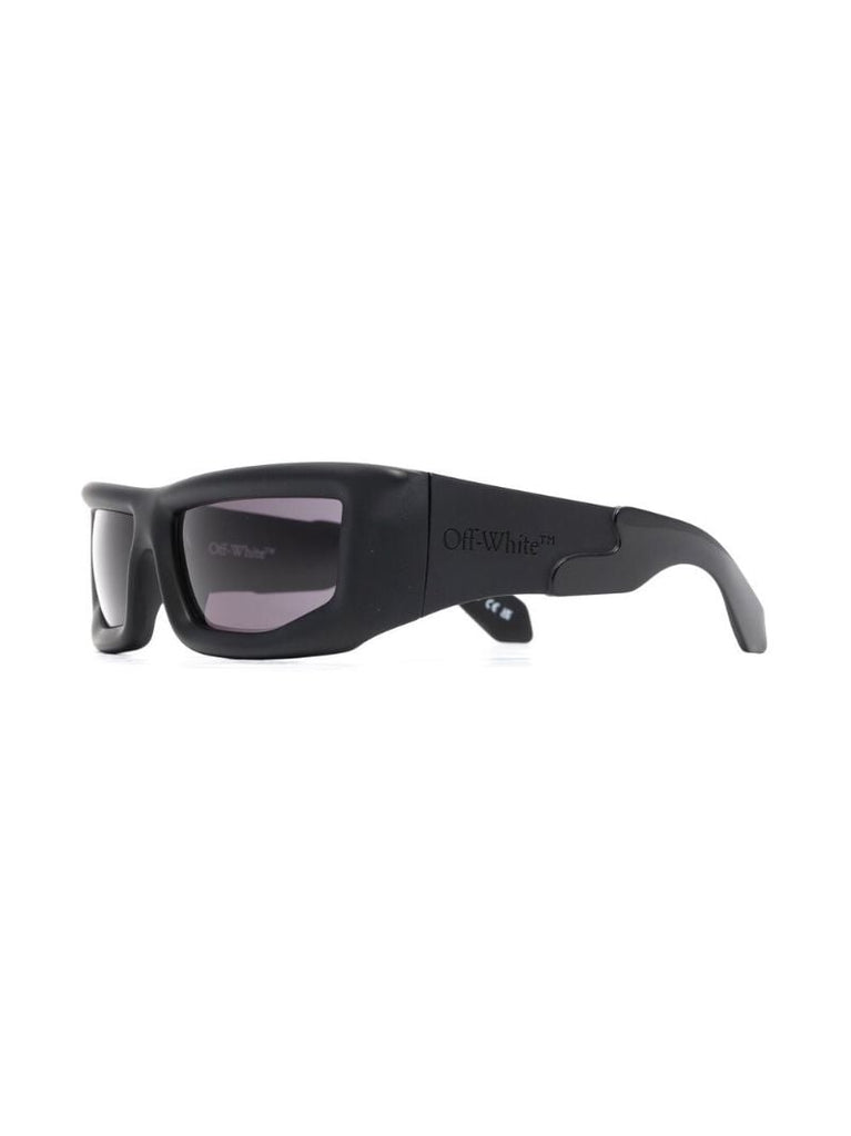 Black Volcanite Square Frame Sunglasses