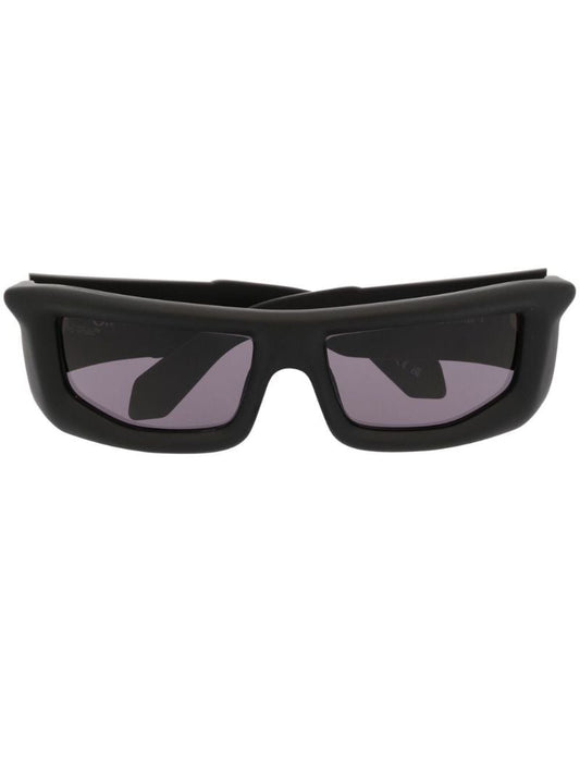 Black Volcanite Square Frame Sunglasses