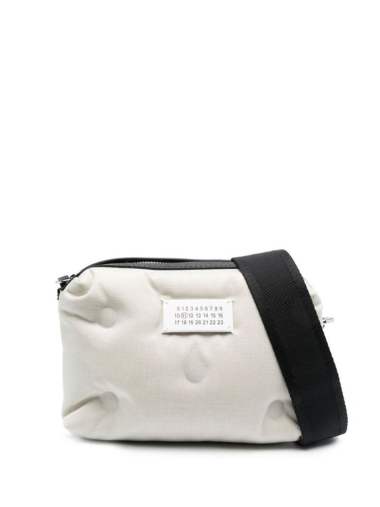 White Glam Slam Quilted Belt Bag