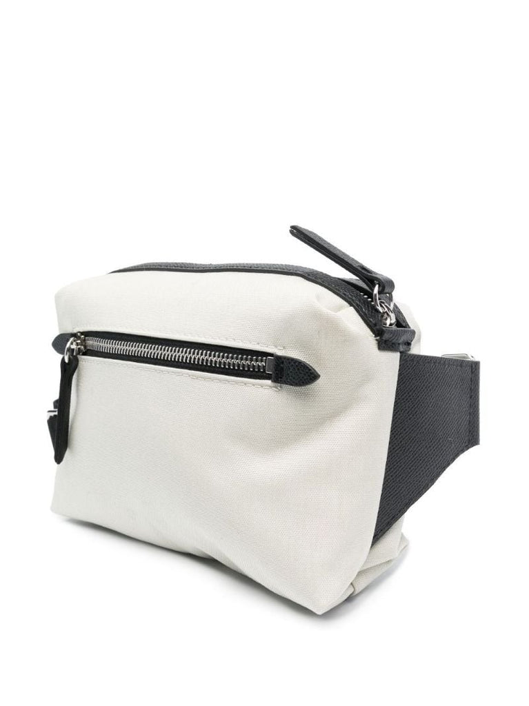 White Glam Slam Quilted Belt Bag