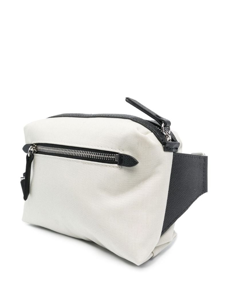 White Glam Slam Quilted Belt Bag