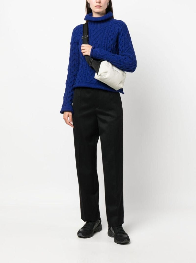 White Glam Slam Quilted Belt Bag