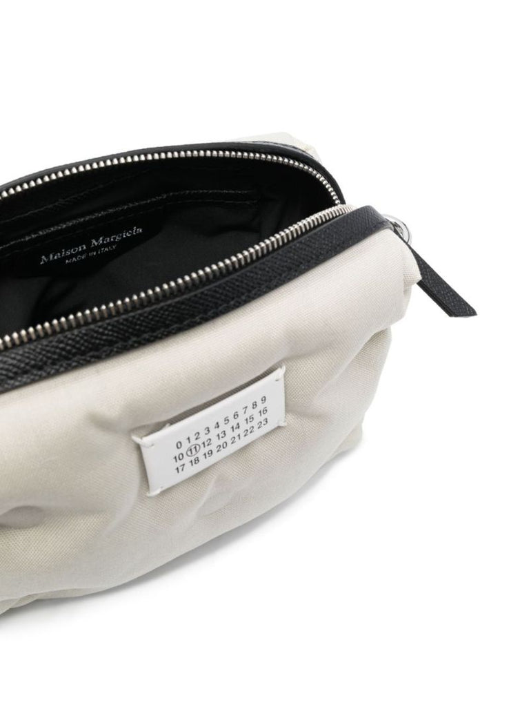 White Glam Slam Quilted Belt Bag