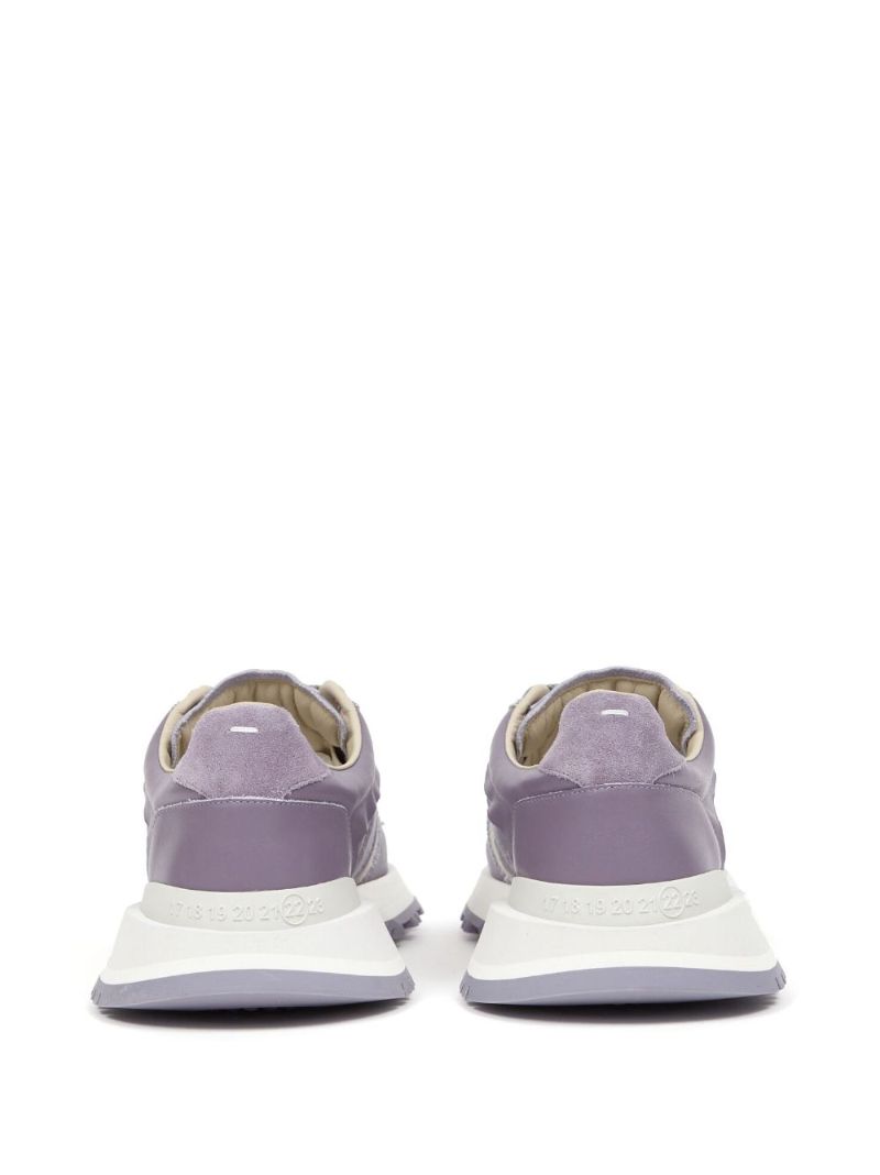 Purple 50-50 Panelled Sneakers