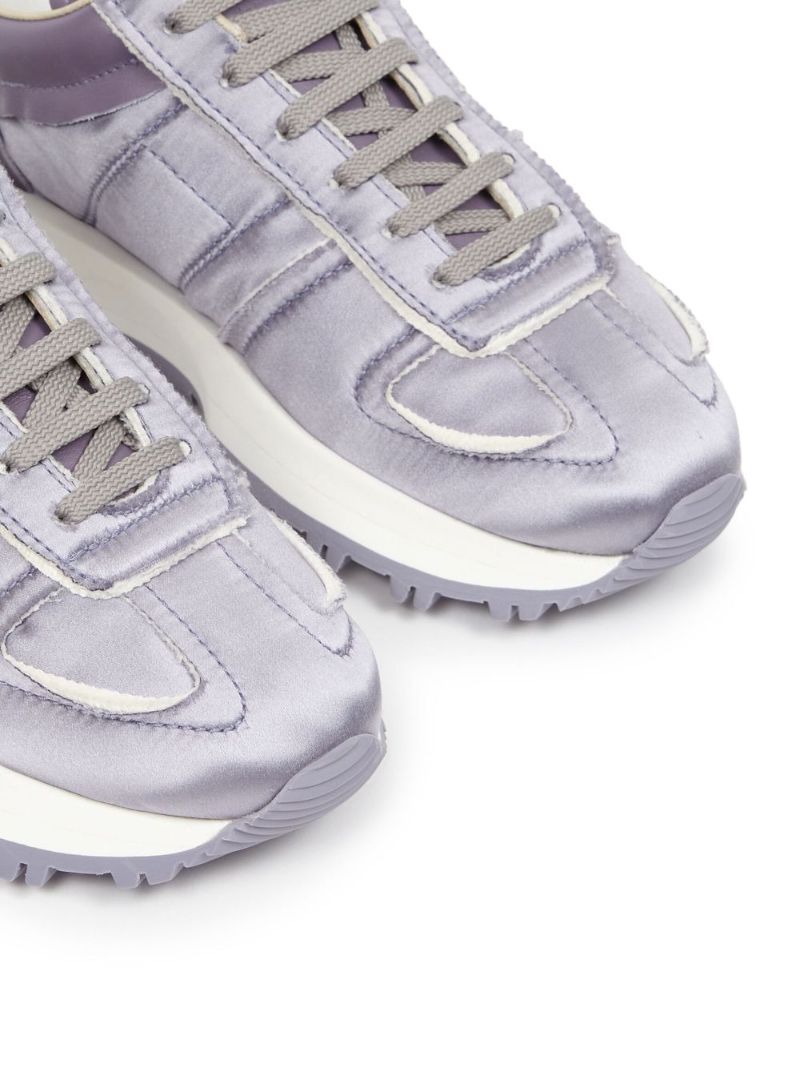 Purple 50-50 Panelled Sneakers