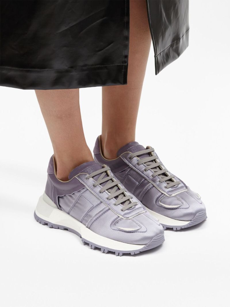 Purple 50-50 Panelled Sneakers