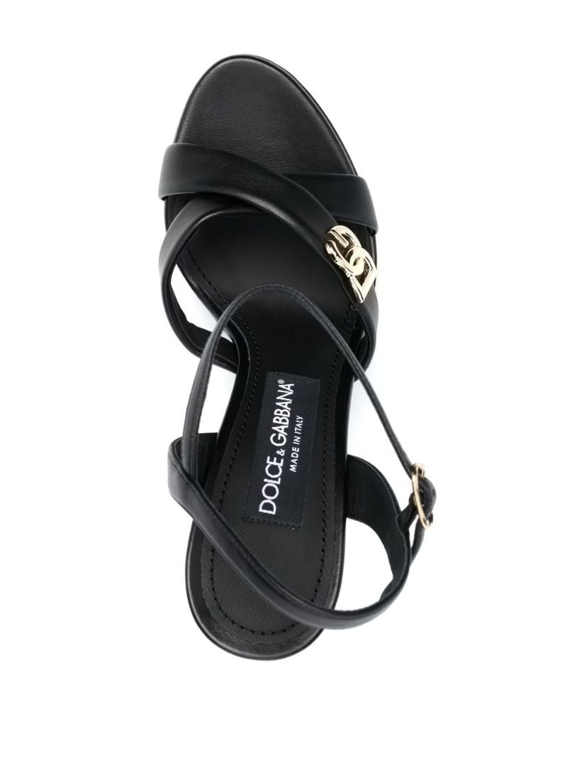 Black Dg Logo 130 Sandals