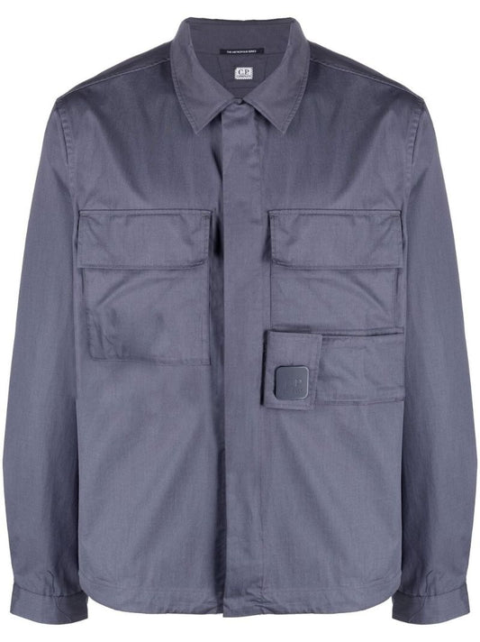 Blue Metropolis Series Cotton Overshirt