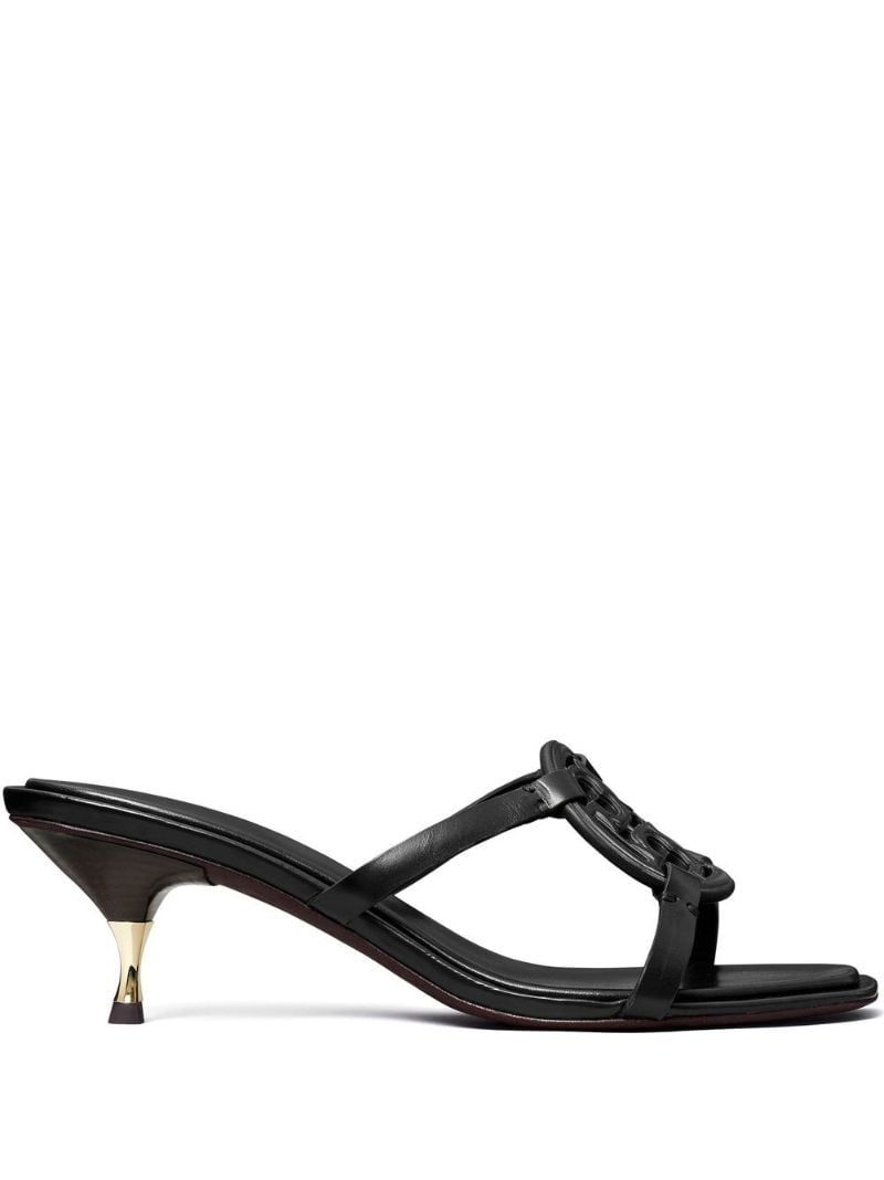 Black Miller BombÃ_x0083_Â© Leather Sandals