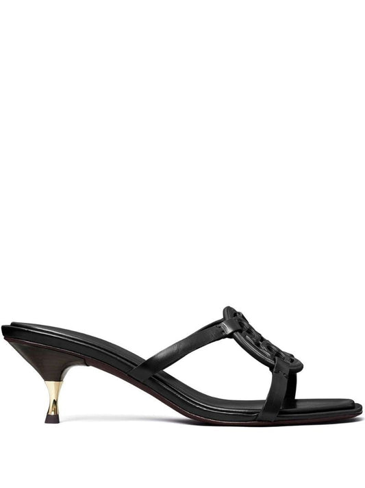 Black Miller BombÃ_x0083_Â© Leather Sandals