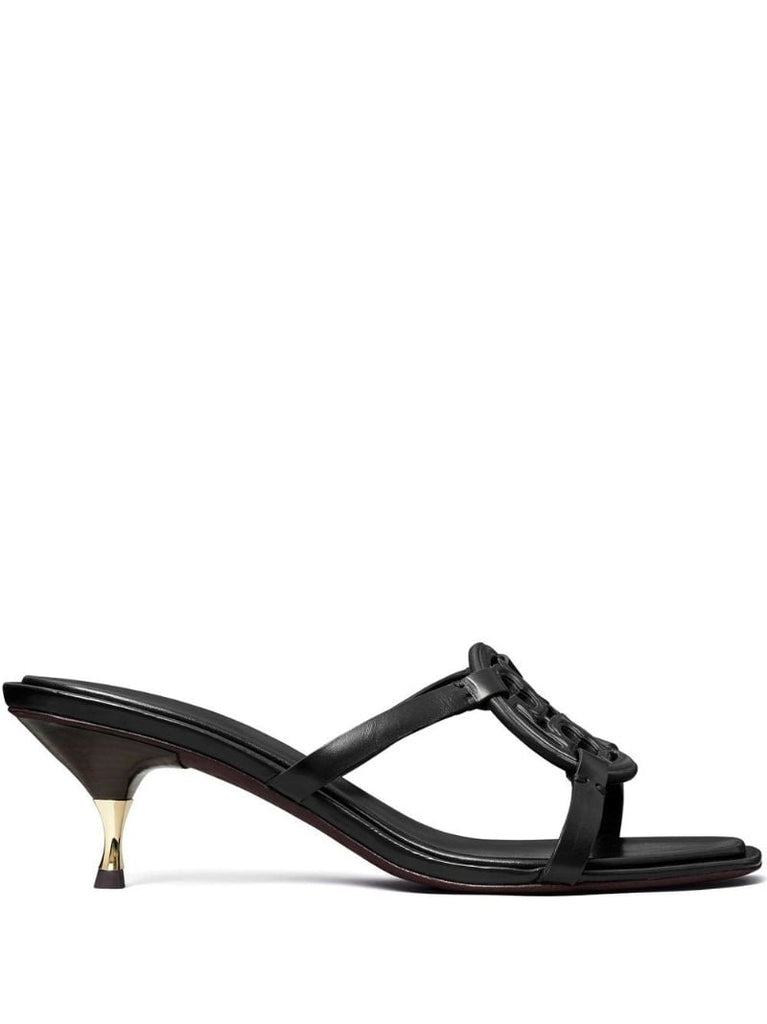 Black Miller BombÃ_x0083_Â© Leather Sandals