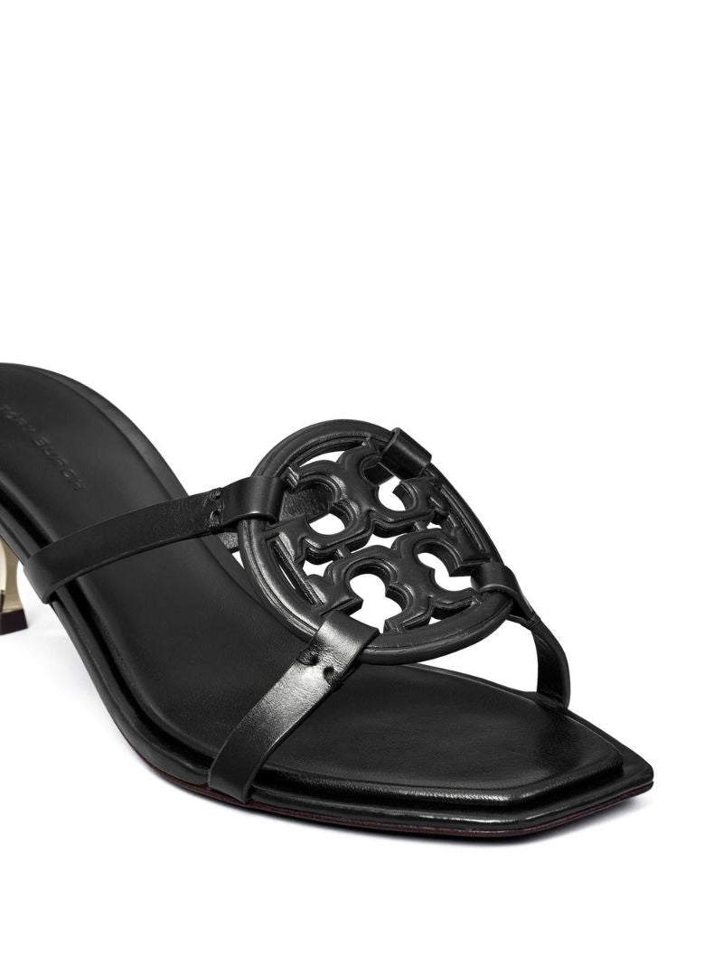 Black Miller BombÃ_x0083_Â© Leather Sandals