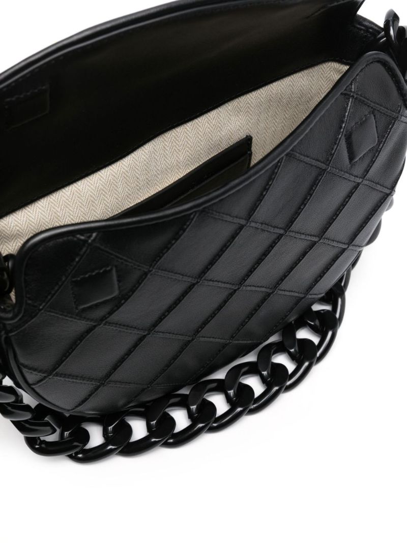 Black Mini Fleming Soft Crescent Shoulder Bag