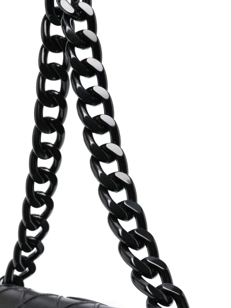 Black Mini Fleming Soft Crescent Shoulder Bag