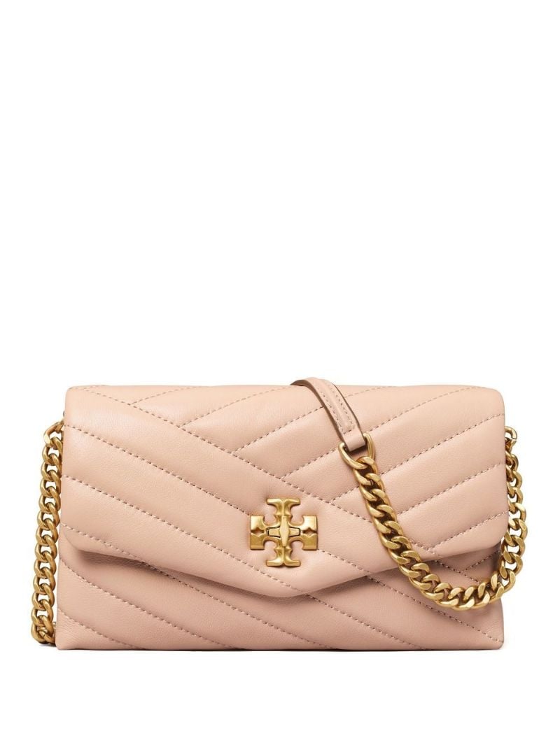 Neutral Kira Chevron Leather Cross Body Bag