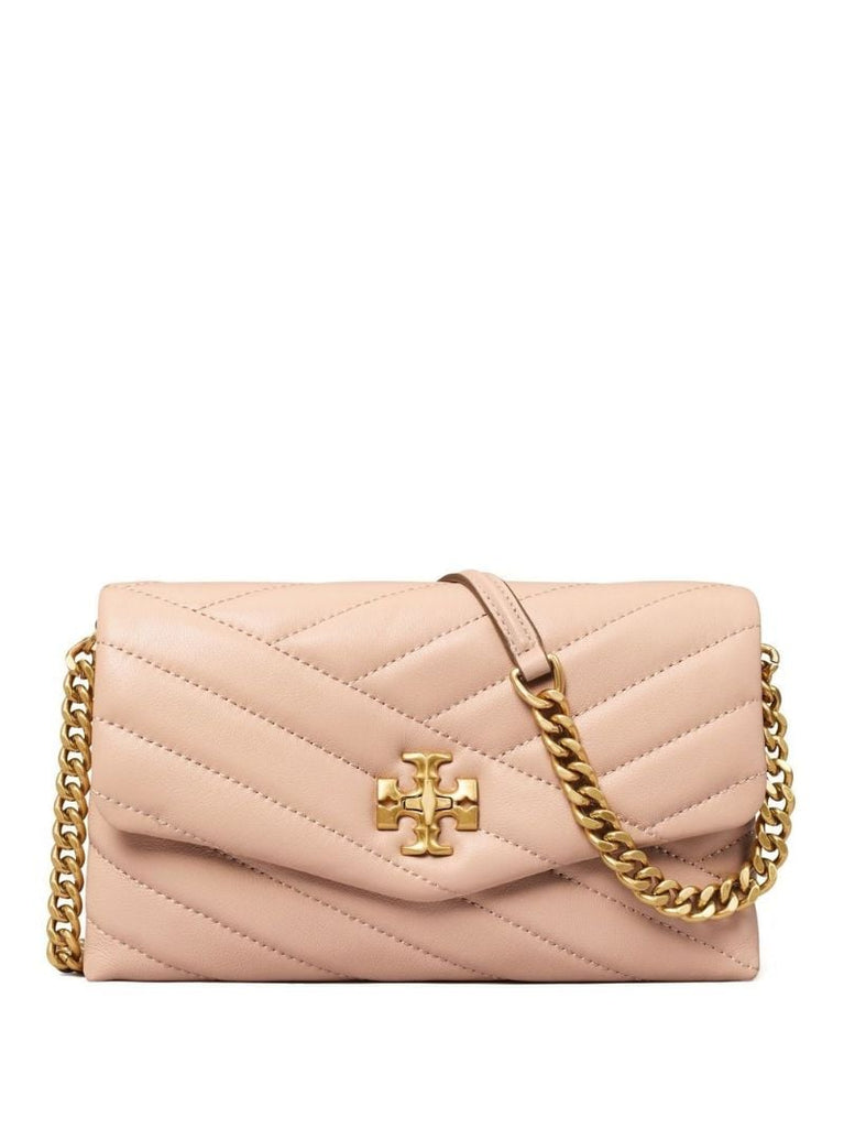 Neutral Kira Chevron Leather Cross Body Bag