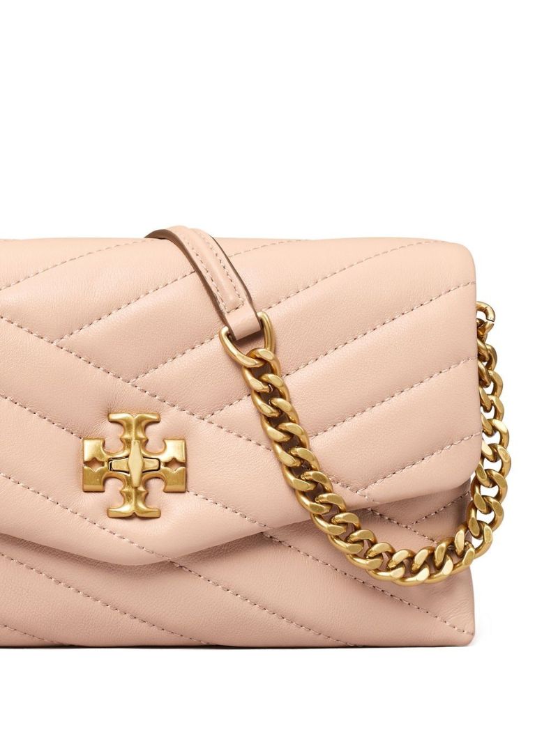 Neutral Kira Chevron Leather Cross Body Bag