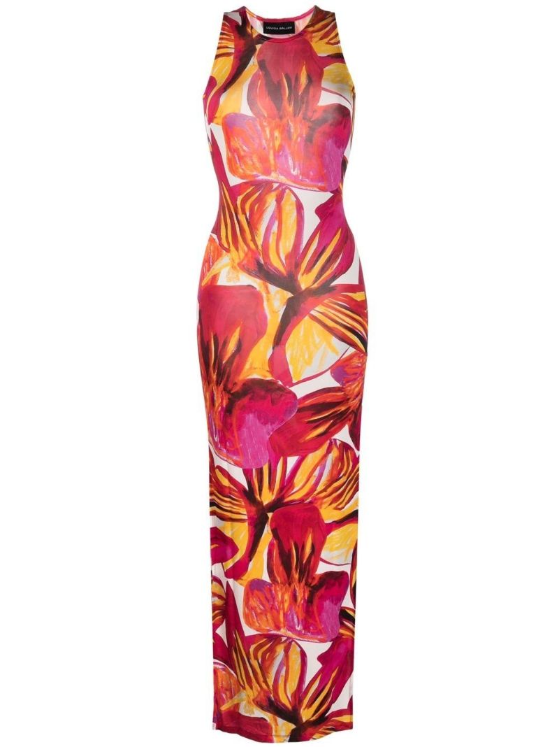Pink Sea Breeze Printed Maxi Dress