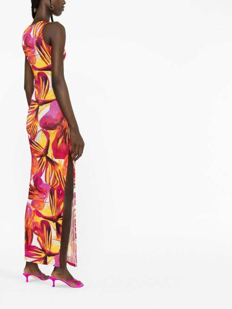 Pink Sea Breeze Printed Maxi Dress