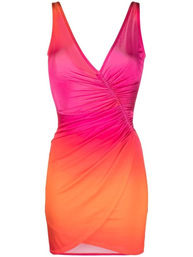 Pink Summer Solstice Ruched Mini Dress