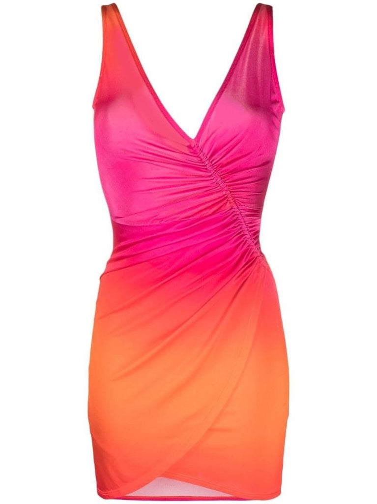Pink Summer Solstice Ruched Mini Dress