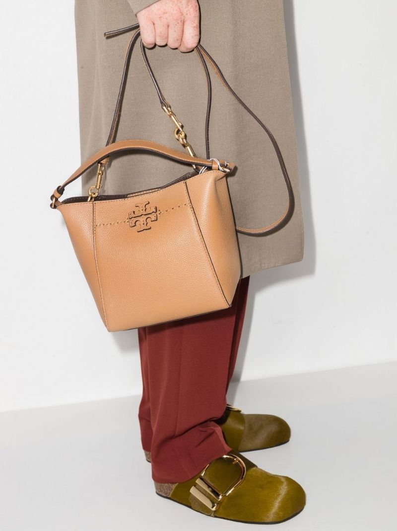 Neutral Mcgraw Small Leather Bucket Bag