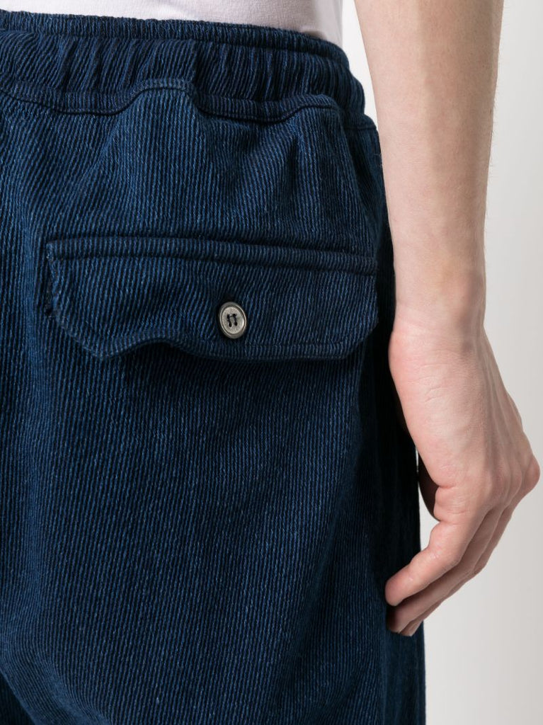 Blue Fadi Straight-leg Cotton Trousers