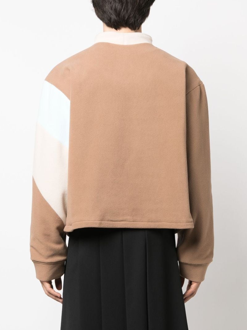 Neutral Okeefe Colourblock Sweatshirt