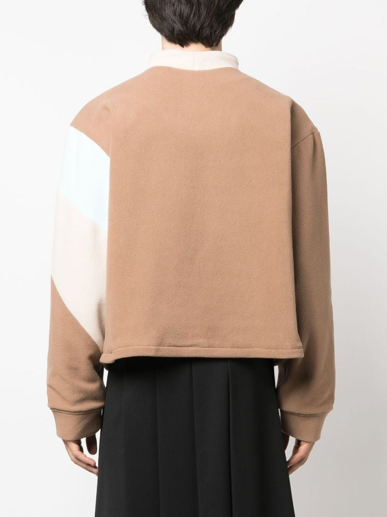 Neutral Okeefe Colourblock Sweatshirt
