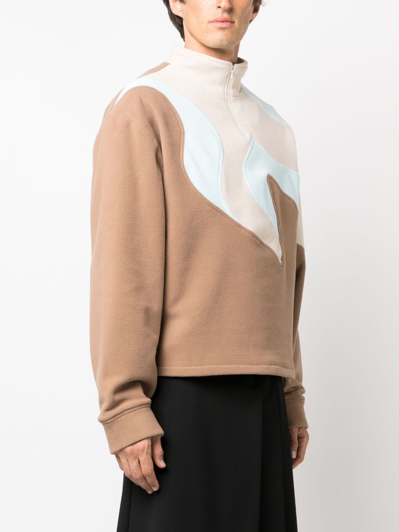 Neutral Okeefe Colourblock Sweatshirt