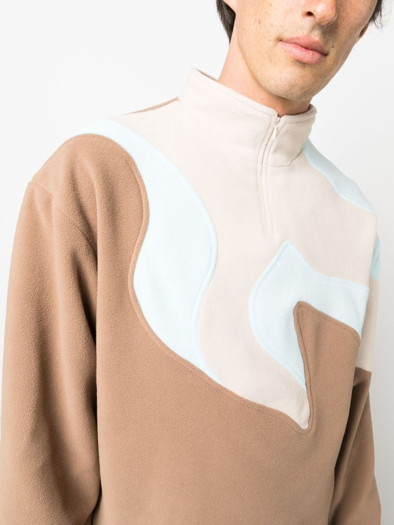 Neutral Okeefe Colourblock Sweatshirt