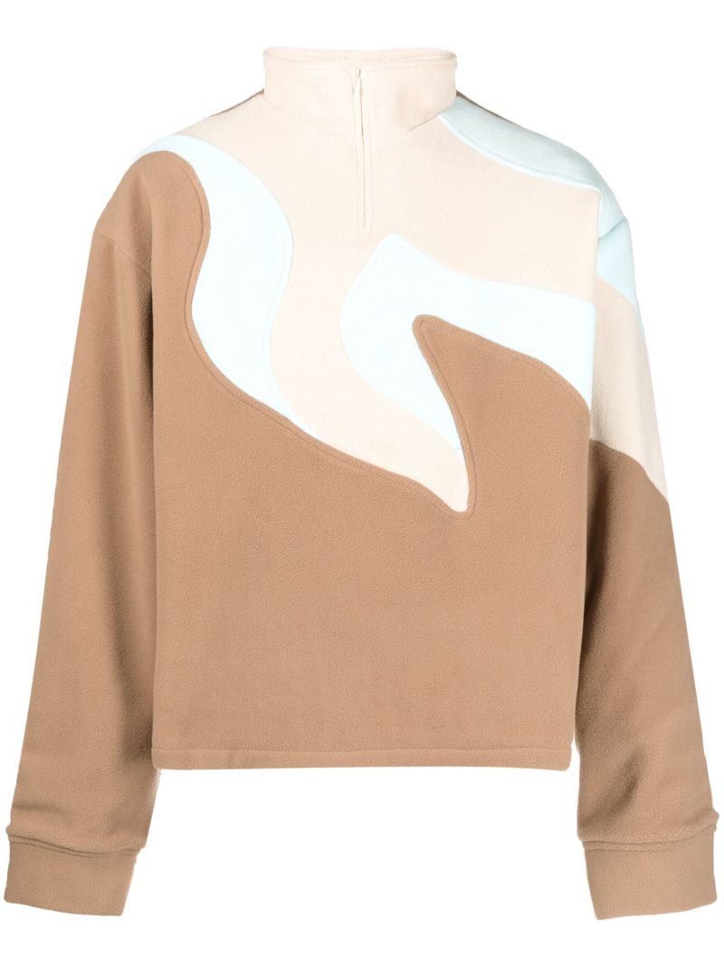 Neutral Okeefe Colourblock Sweatshirt