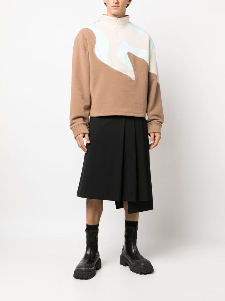 Neutral Okeefe Colourblock Sweatshirt
