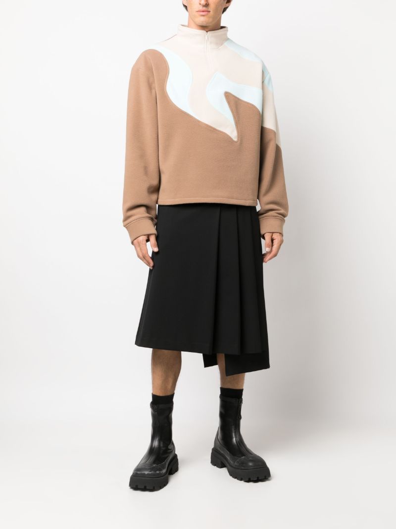 Neutral Okeefe Colourblock Sweatshirt