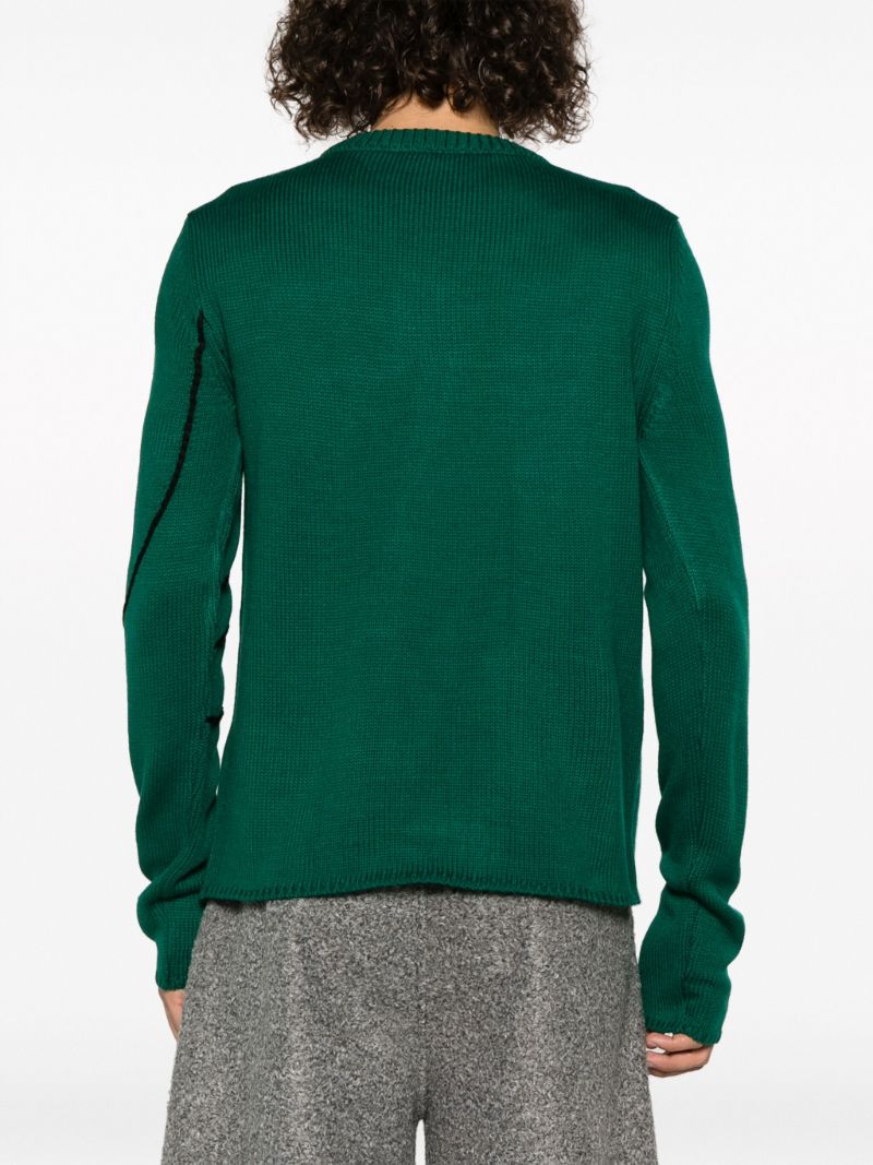 Green Okeefe Embroidered Sweater
