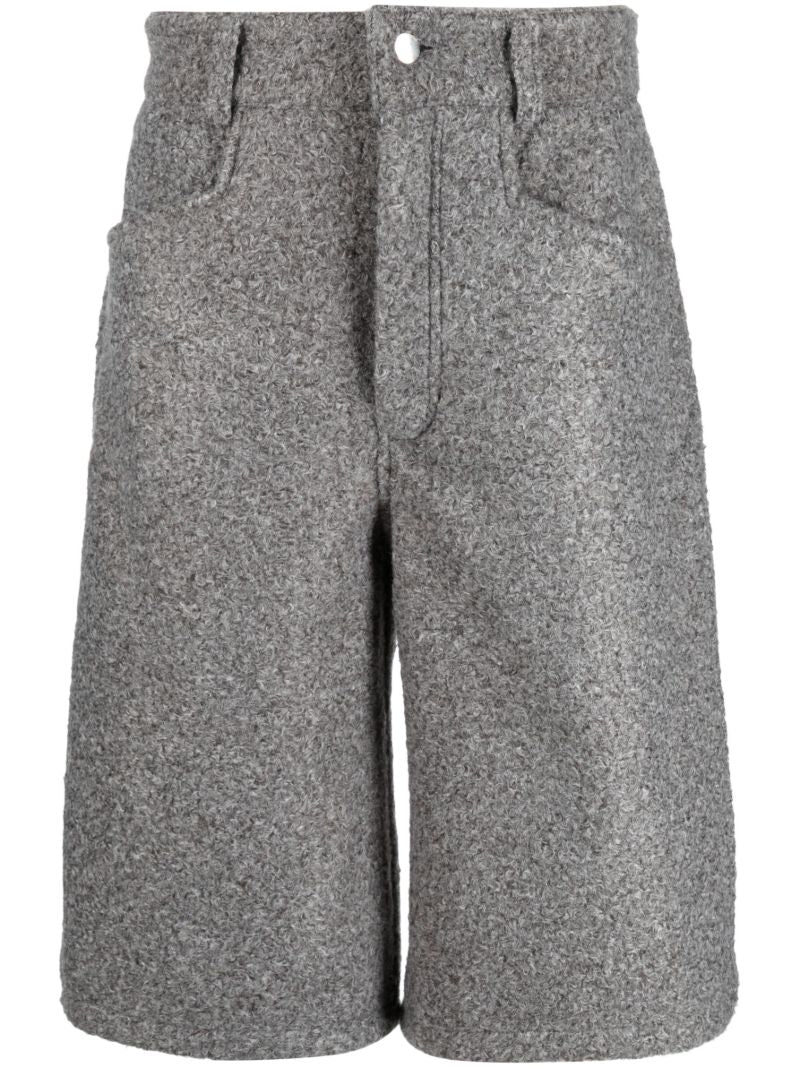 Grey A-line Cotton Shorts