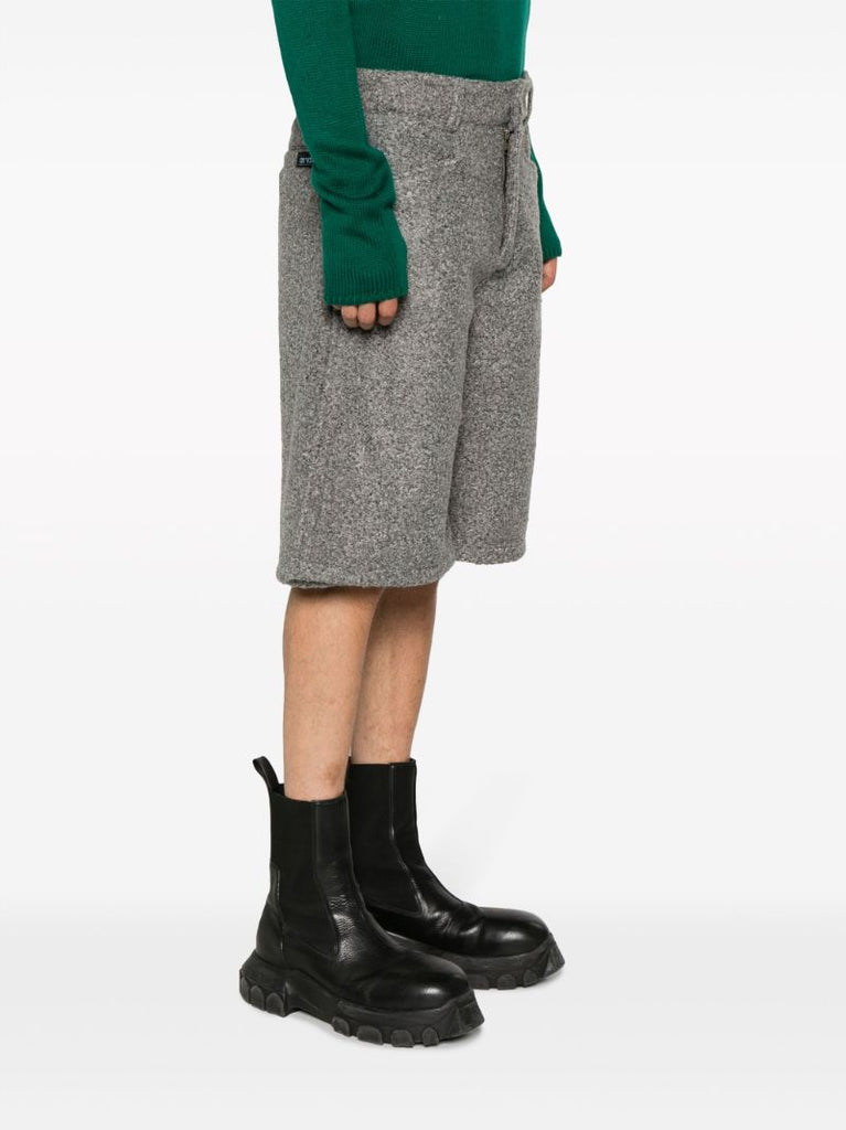Grey A-line Cotton Shorts