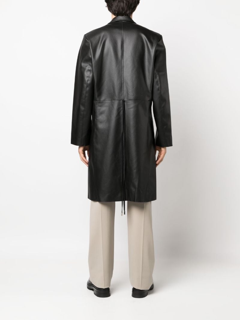 Black Juke Box Faux-leather Coat